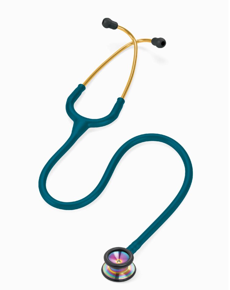 Littmann® Classic II Paediatric – Caribbean Blue Tube, Rainbow-finish Chestpiece
