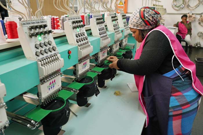 Embroidery in action