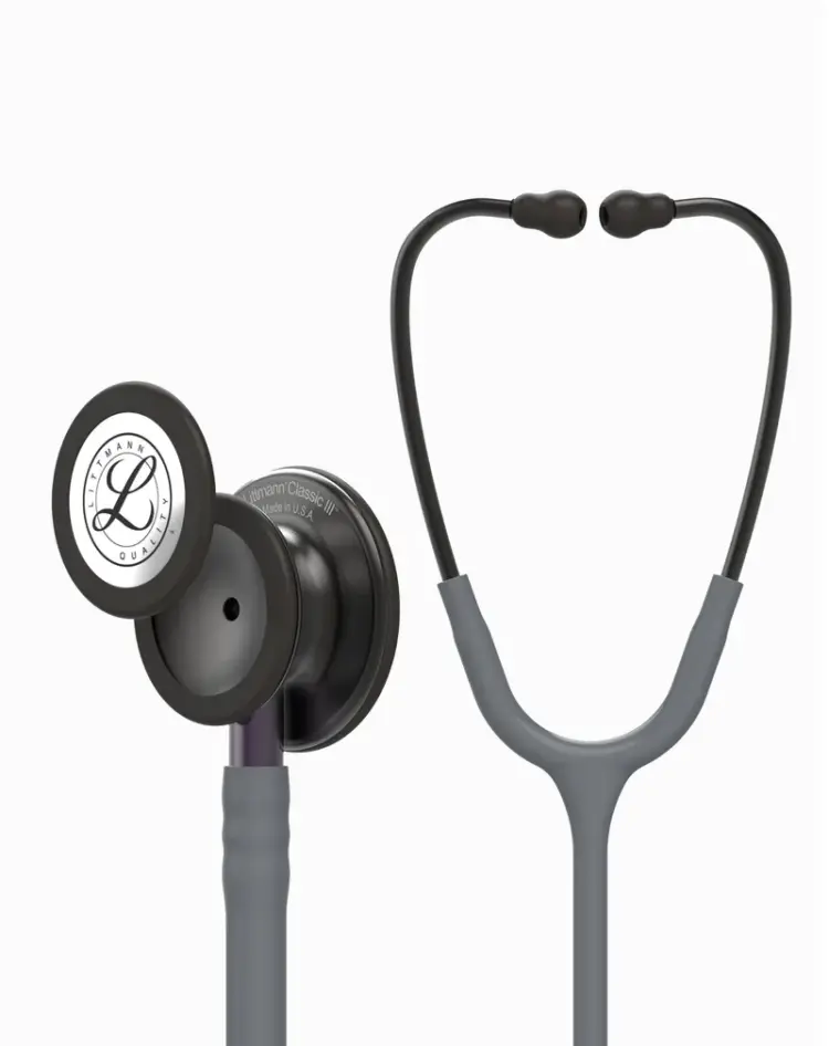 Littmann® Classic III™- Grey Tube, Smoke Chestpiece, Violet Grey Stem and Smoke Headset