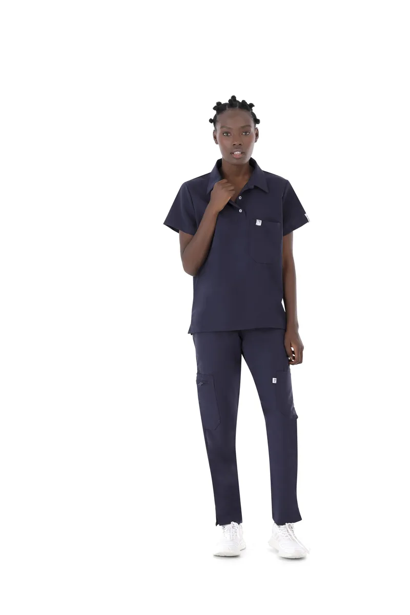 Meg™ Straight Leg Cargo Pants - Colour: Navy