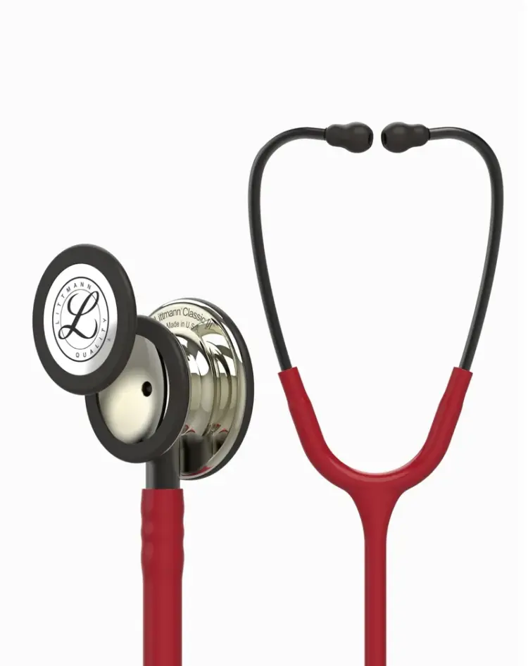 Littmann® Classic III™ – Burgundy Tube, Champagne-Finish Chestpiece,  Smoke Stem and Headset