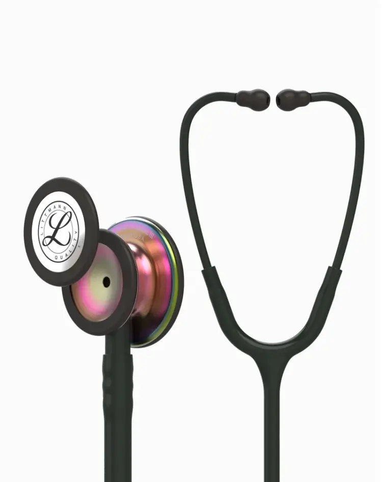 Littmann® Classic III™- Black Tube, Rainbow-Finish Chestpiece, Black stem and headset