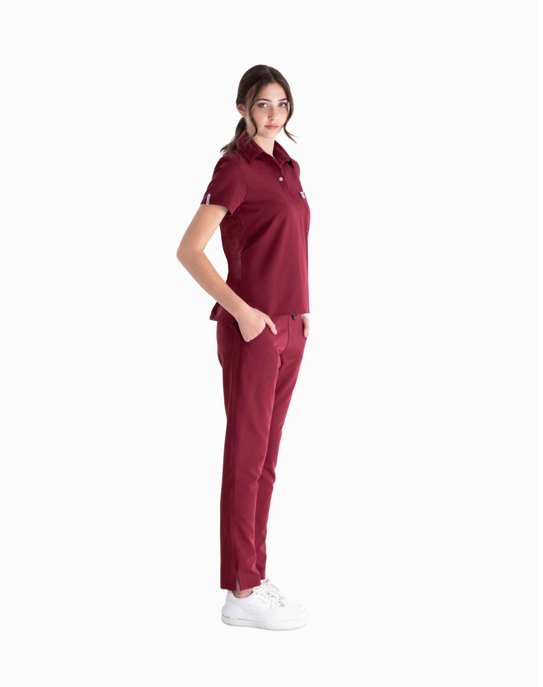 Jess™ Scrub Golfer - Colour: Maroon