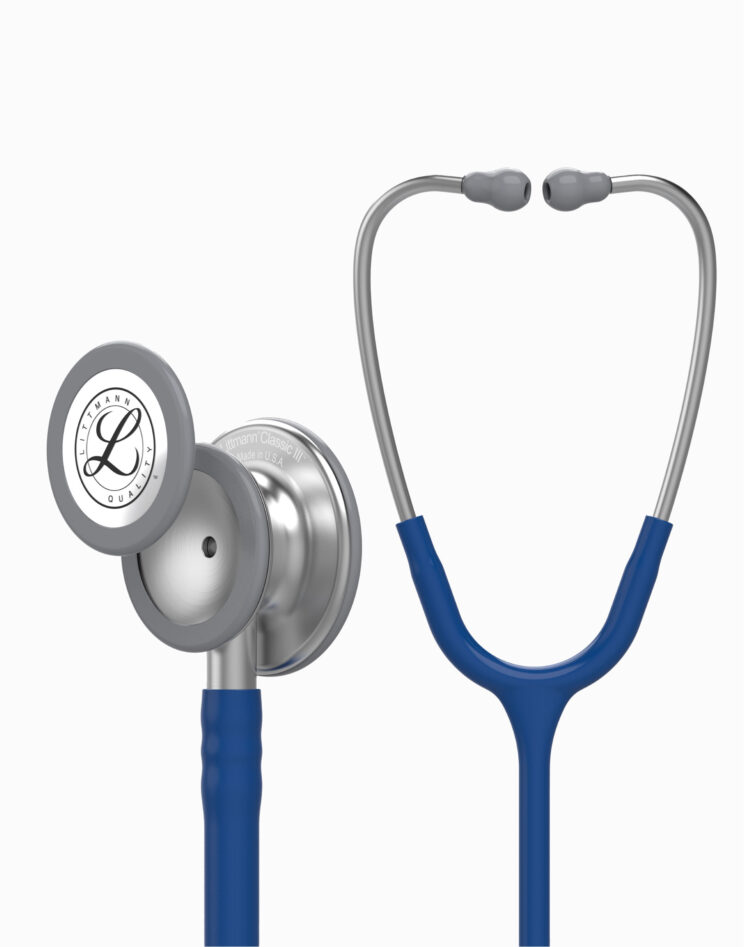 Littmann® Classic III™- Navy Blue Tube, Mirror – Finish Chestpiece, Smoke Stem and Headset