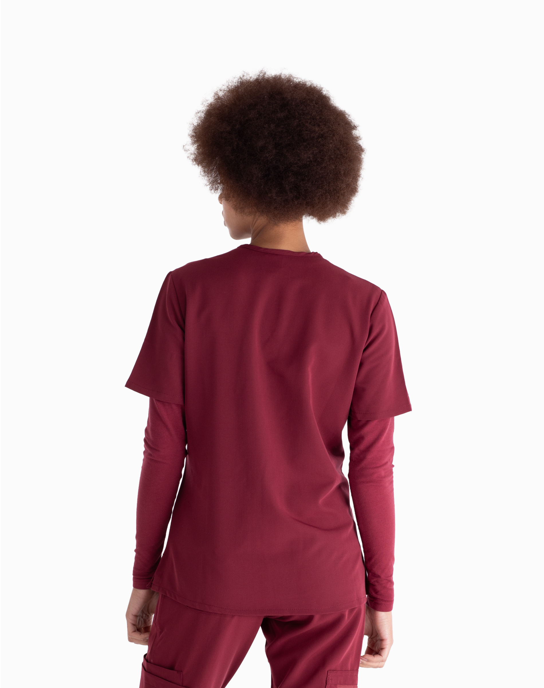 Lily™ Three Pocket Scrub Top - Colour: Maroon